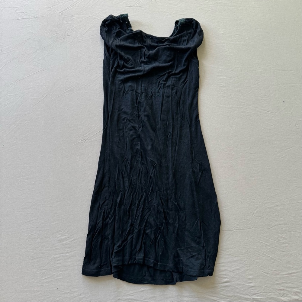 Grunge Y2K Jordel .B Jersey Crochet Mini Swing Dress - Picture 4 of 5